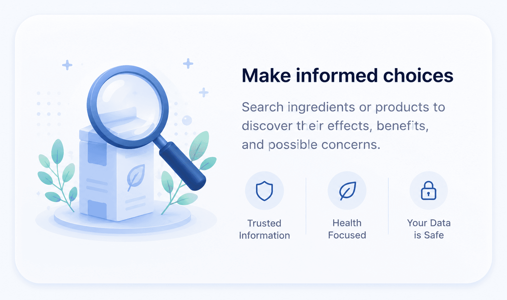InstaCheck guidance artwork: make informed choices with trusted information
